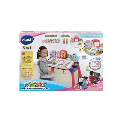 Magi bureau interactif 5 en 1 Vtech Rose