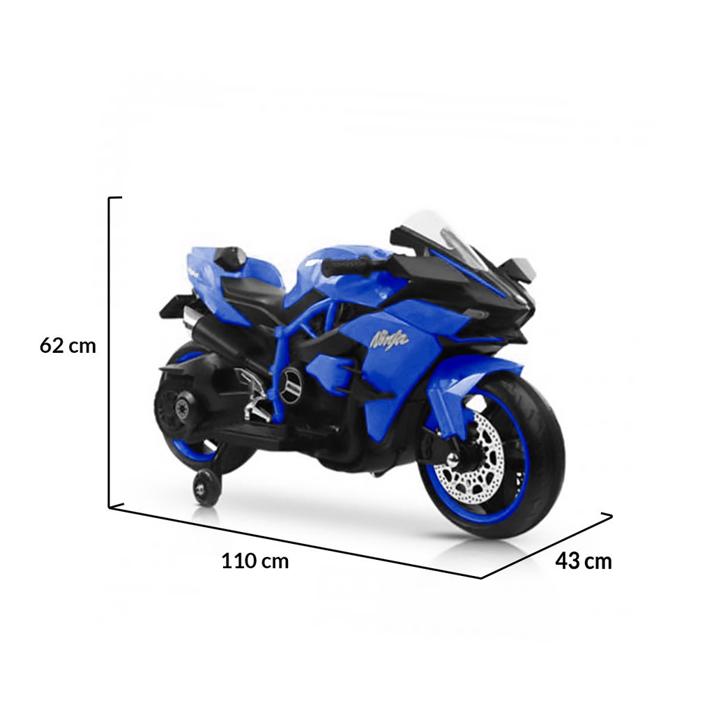 moto ninja bleu