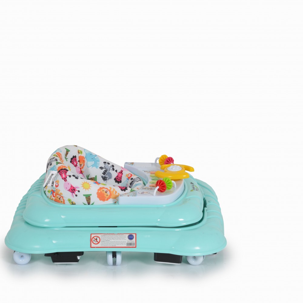 Marche bébé jungle bleu menthe