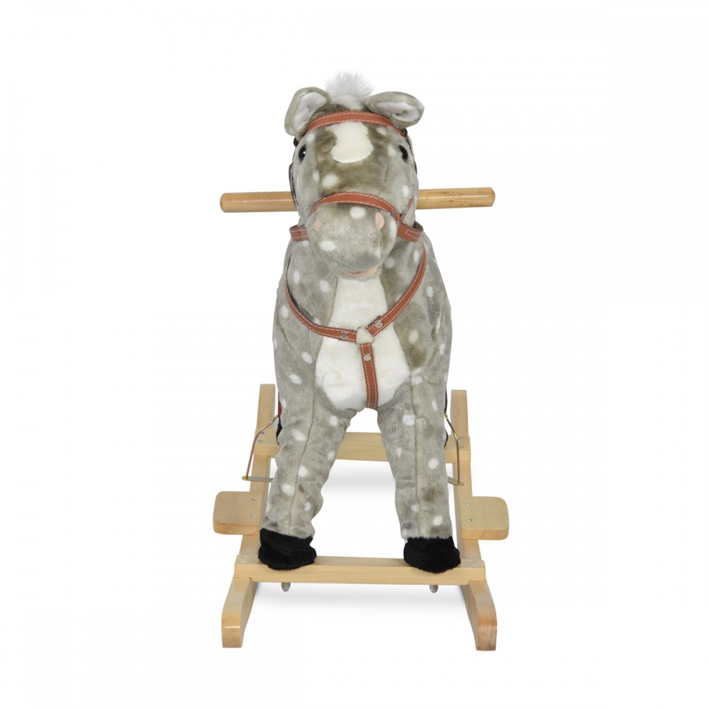 Cheval à bascule gris