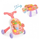 chariot de marche evolutif rose HE0815