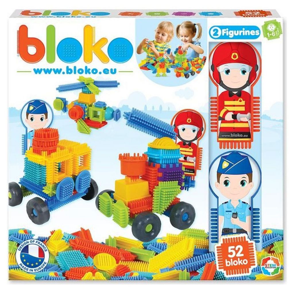 BLOKO BOITE CARREE pompier police / 50 PCS